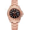 Replica Rolex Submariner Skull Limited Edition Black Dial Rose Gold Case And Bracelet 1454086