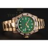 Replica Rolex GMT Master II Green Dial Stone Set Bezel Gold Case And Bracelet 1453748