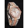 Replica Rolex Day-Date Diamonds Bezel White Dial Rose Gold And Staineless Steel Bracelet 1454108