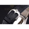Replica Rolex Cellini Date White Dial Stainless Steel Case Black Leather Strap