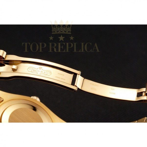 Replica Rolex Day-Date Diamonds And Rubies Black Dial Yellow Gold Bracelet 1454101