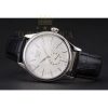 Replica Rolex Cellini White Dial Stainless Steel Case Black Leather Strap