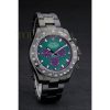 Replica Rolex Daytona Black Ion Plated Tachymeter Black Stainless Steel Strap Green Dial 80246
