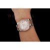 Replica Rolex Day-Date Diamonds Bezel White Dial Rose Gold And Staineless Steel Bracelet 1454108