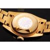Replica Rolex DayJust Diamond Pave White Dial Gold Diamond Bracelet 1453957