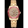 Replica Rolex Datejust Diamond Dial Pink Jewels Bezel Gold Case And Bracelet 622835
