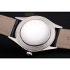 Replica Rolex Cellini White Dial Stainless Steel Case Black Leather Strap