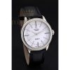 Replica Rolex Cellini Time Silver Case White Dial Black Leather Bracelet 622653
