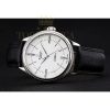 Replica Rolex Cellini Time Silver Case White Dial Black Leather Bracelet 622653