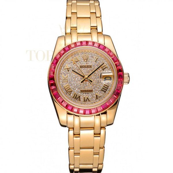 Replica Rolex Datejust Diamond Dial Pink Jewels Bezel Gold Case And Bracelet 622835 Replica Rolex Datejust Diamond Dial Pink Jewels Bezel Gold Case And Bracelet 622835