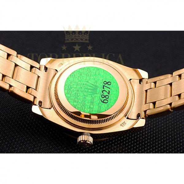 Replica Rolex Datejust Diamond Dial Pink Jewels Bezel Gold Case And Bracelet 622835
