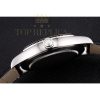 Replica Rolex Cellini Date White Dial Stainless Steel Case Black Leather Strap