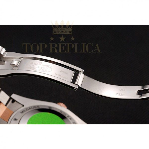 Replica Rolex Day-Date Diamonds Bezel White Dial Rose Gold And Staineless Steel Bracelet 1454108