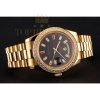 Replica Rolex Day-Date Diamonds And Rubies Black Dial Yellow Gold Bracelet 1454101