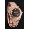 Replica Rolex Submariner Skull Limited Edition Black Dial Rose Gold Case And Bracelet 1454086