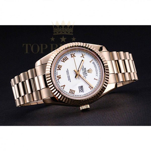 Replica Rolex Day-Date White Dial Gold Bracelet 622546