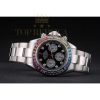 Replica Rolex Daytona Cosmograph Rainbow Crystals Bezel Stainless Steep Strap Black Dial 80250