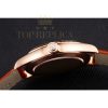 Replica Rolex Cellini White Dial Roman Numerals Rose Gold Case Light Brown Leather Strap
