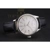 Replica Rolex Cellini Date White Dial Stainless Steel Case Black Leather Strap