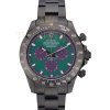 Replica Rolex Daytona Black Ion Plated Tachymeter Black Stainless Steel Strap Green Dial 80246